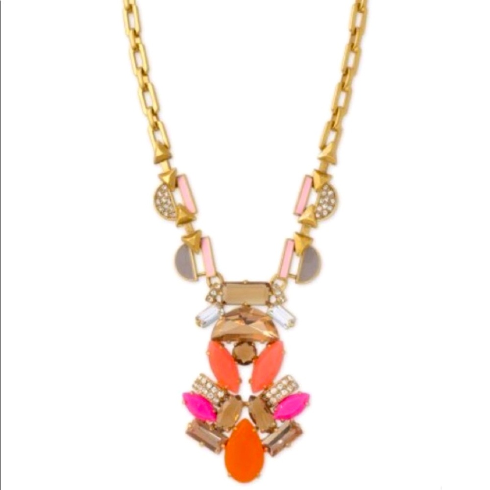 Stella & Dot Pop Geo Gold Statement Pendant Necklace